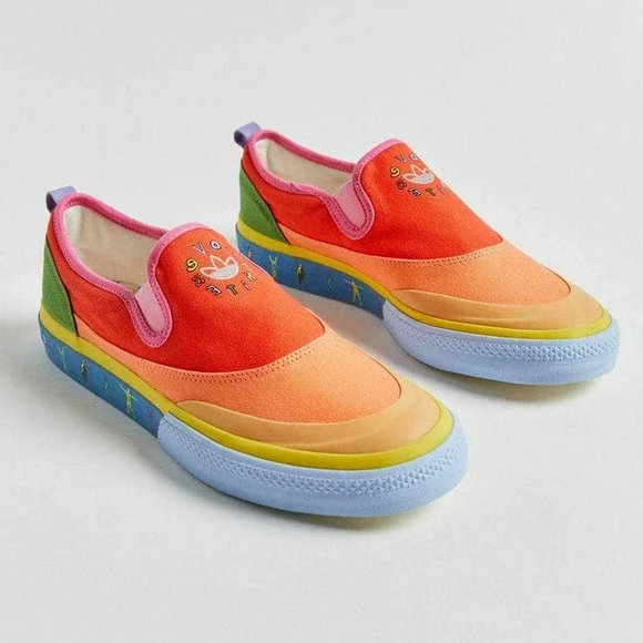 Adidas Rainbow Pride Colorful Colorblock Love Unites Nizza Slip On Mens Sneakers Adidas Originalls Nizza Slip Ons Pride Mens | Mercari main image 4